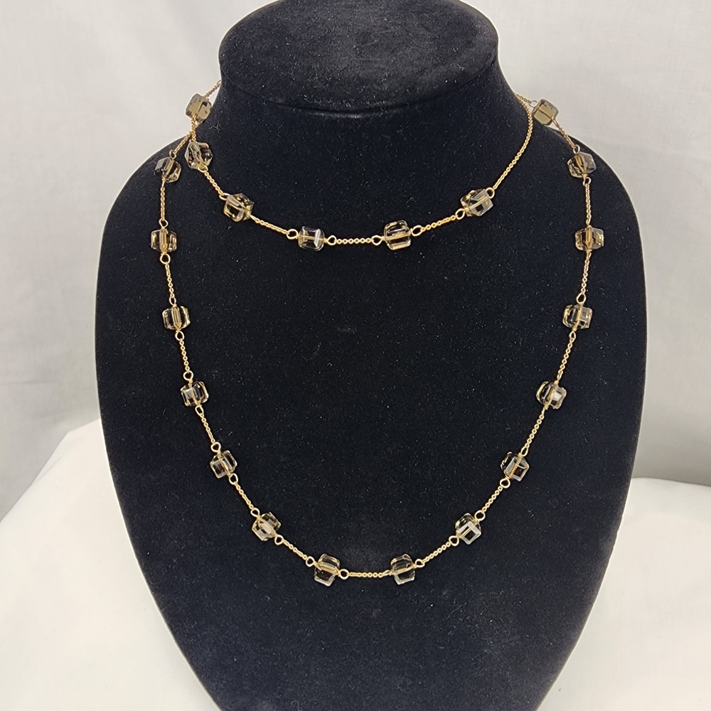 Banana Republic Beaded Necklace with Gold Tone Hardware